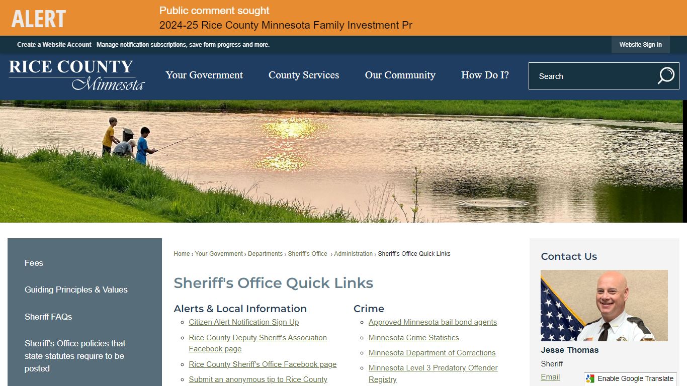 Sheriff's Office Quick Links | Rice County, MN